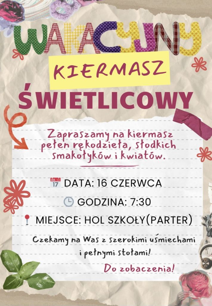 Zapraszamy na kiermasz!