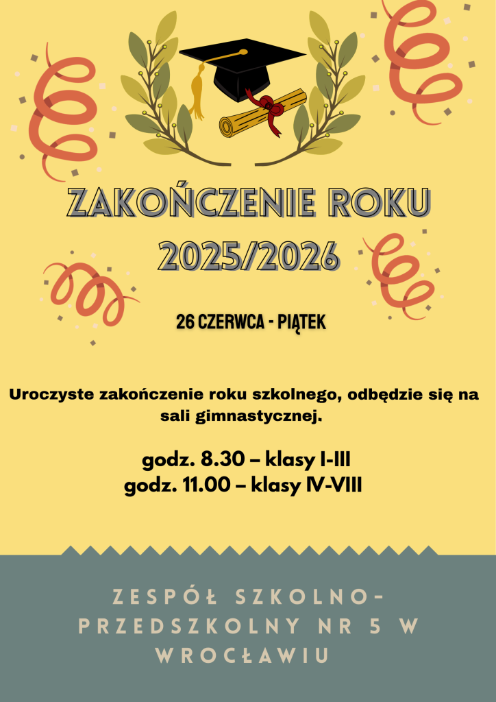 Zakończenie roku szkolnego