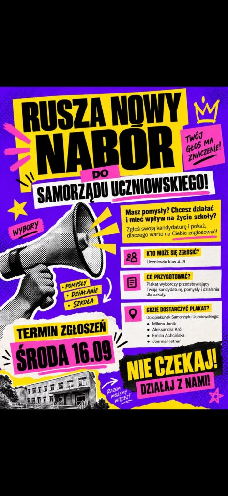 Rekrutacja do Samorządu Szkolnego